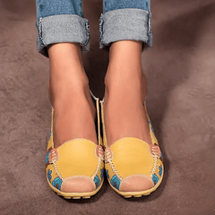 Women's Floral Print Loafers Lightweight Slip-On Shoes