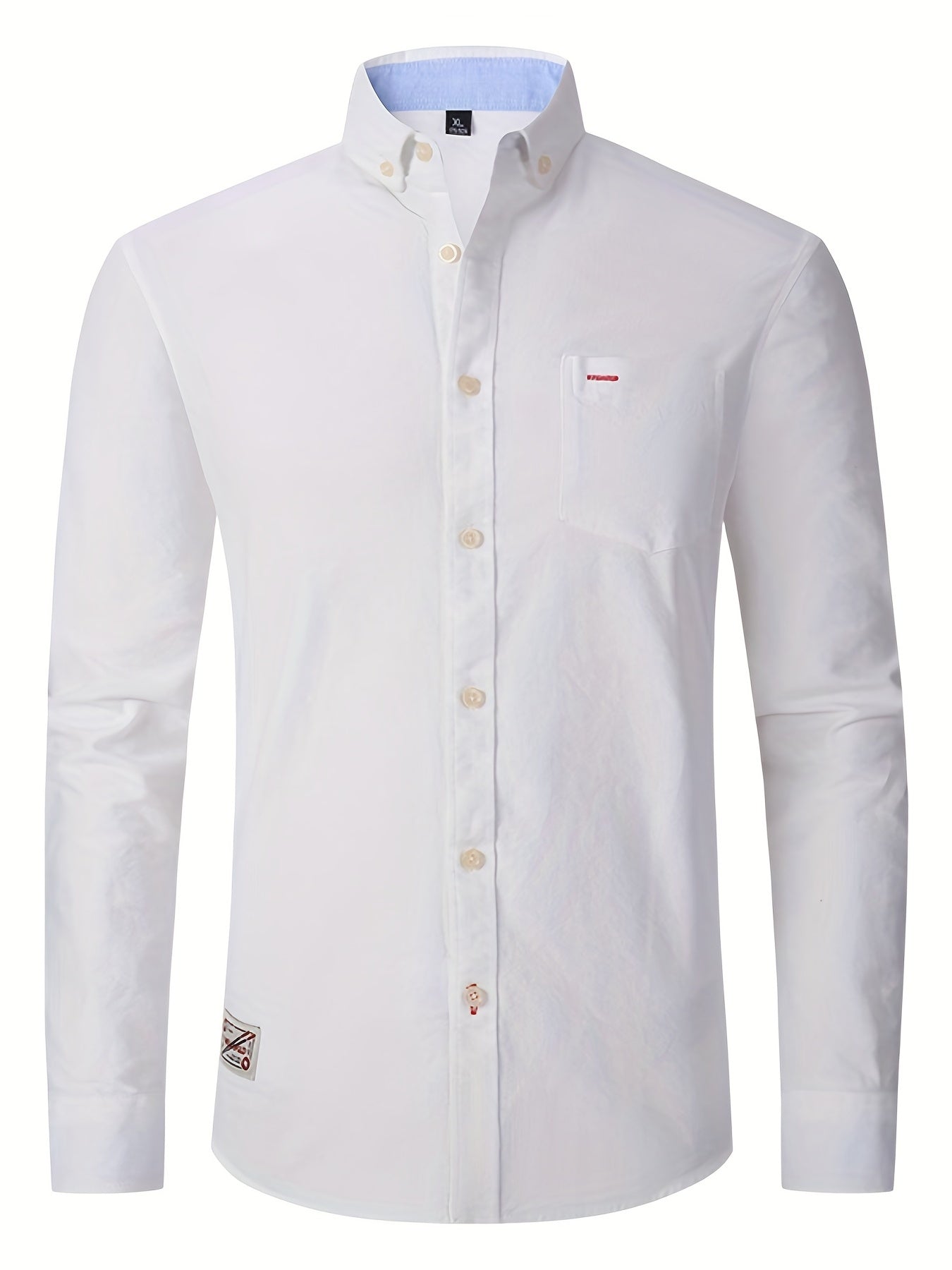 Men's Casual Button Up Long Sleeve Cotton Shirt