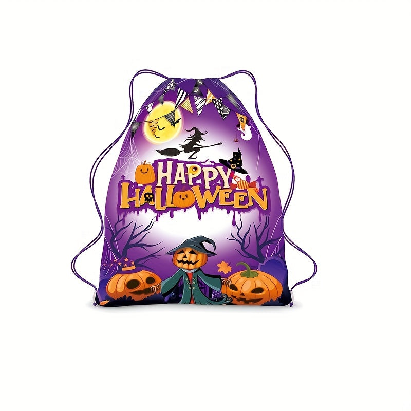 Halloween Drawstring Backpack Portable Storage Bag