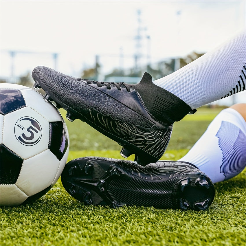 Non Slip Soccer Cleats Lightweight Training High Top Athletic Sneakers