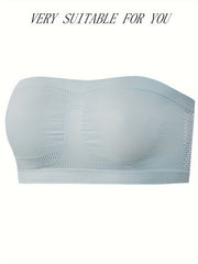 6pcs Strapless Bandeau Bras Comfy Cut Out Stretch Bra Women's Lingerie