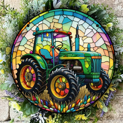 Tractor Pattern Suncatcher Home Decor & Field Tractor Lover