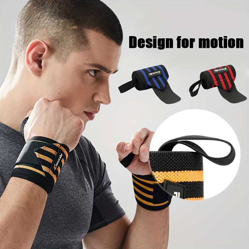 2pcs Sports Wrist Straps for Men Weightlifting Wrap Deadlift Compression Gear