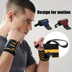 2pcs Sports Wrist Straps for Men Weightlifting Wrap Deadlift Compression Gear