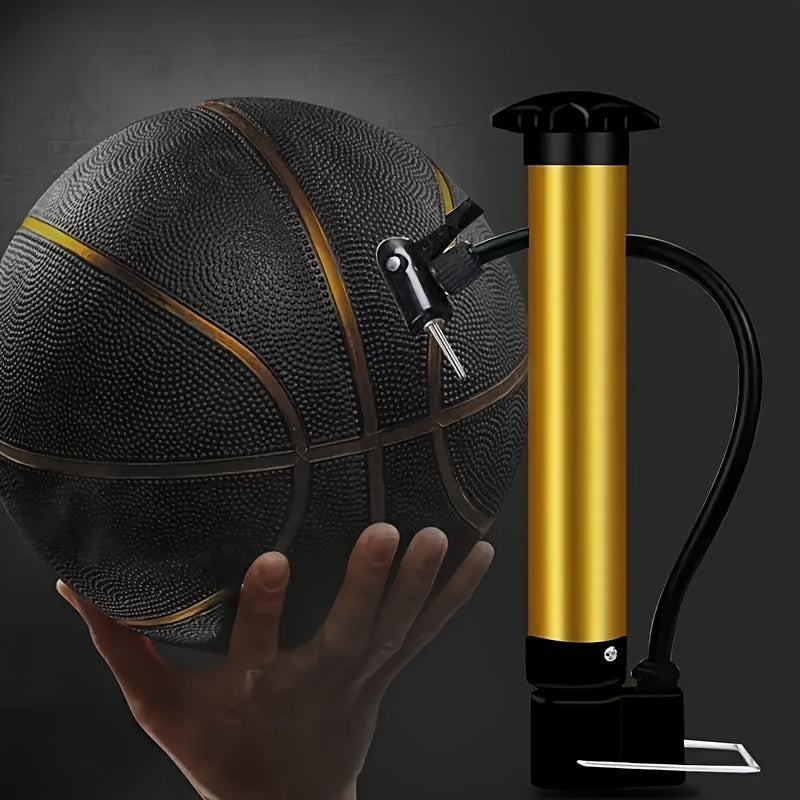 Portable Air Pump Set with Needles & Mesh Bag for Balls
