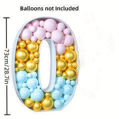 Number Mosaic Balloon Frame 0-9 Birthday Wedding Anniversary Decor