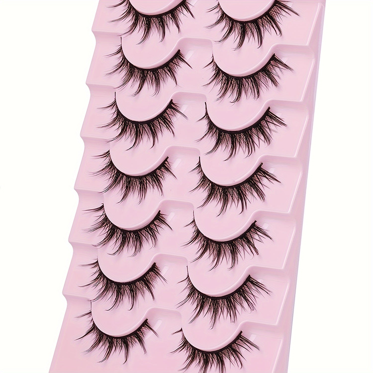 7 Pairs Fluffy & Spiky Mink False Eyelashes for Natural & Dramatic Look