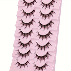 7 Pairs Fluffy & Spiky Mink False Eyelashes for Natural & Dramatic Look