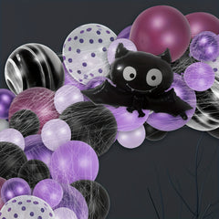 126pcs Halloween Balloon Arch Kit with Bat Balloons