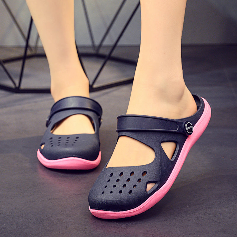 Women's Waterproof Cut-Out Flat Clogs