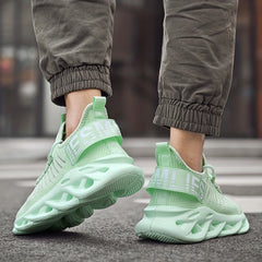 Men's Breathable Lace Up Knit Sneakers Casual Shoes