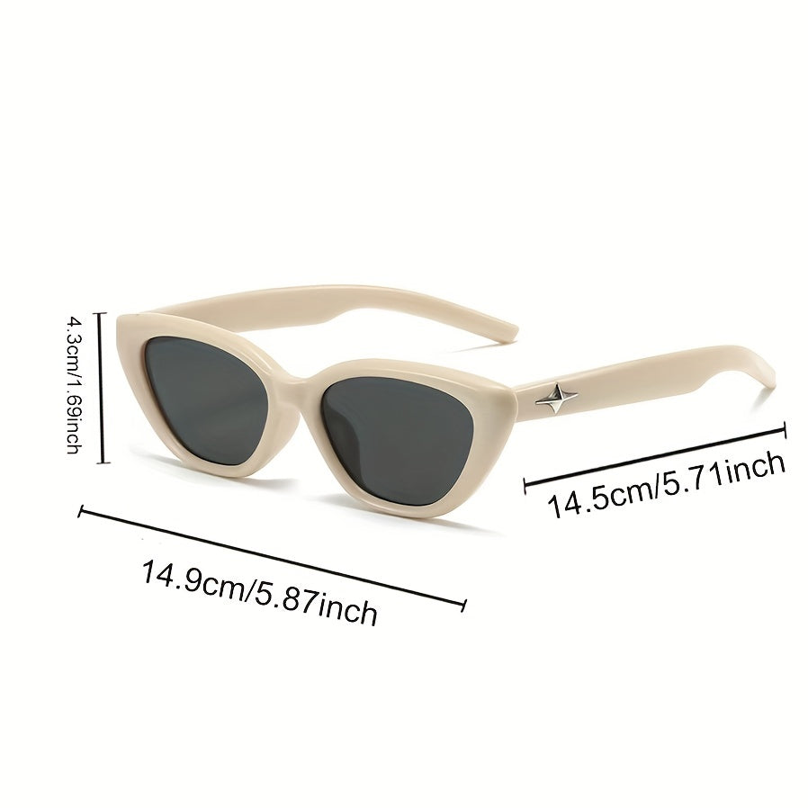 Y2K Cat Eye Sunglasses Retro Punk Star UV400 Sun Shades
