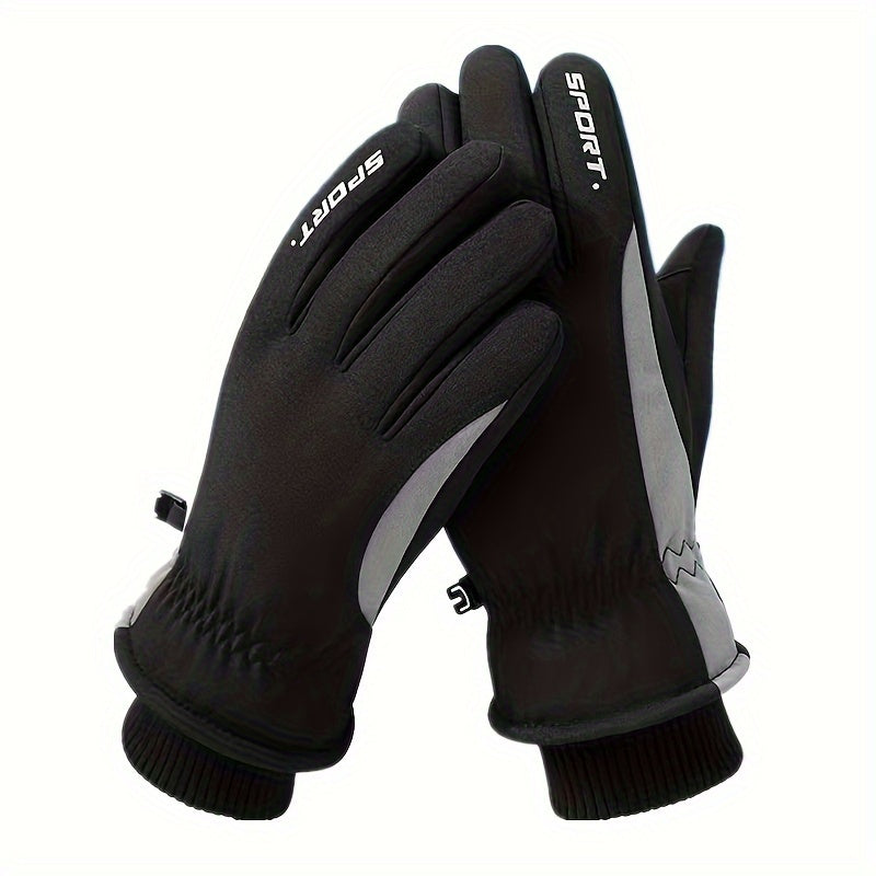 Men's Ski Gloves Touch Screen Winter Mountaineering Windproof Warm Thickened