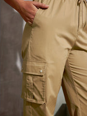 Y2K Solid Drawstring Cargo Pants Casual Baggy Pants