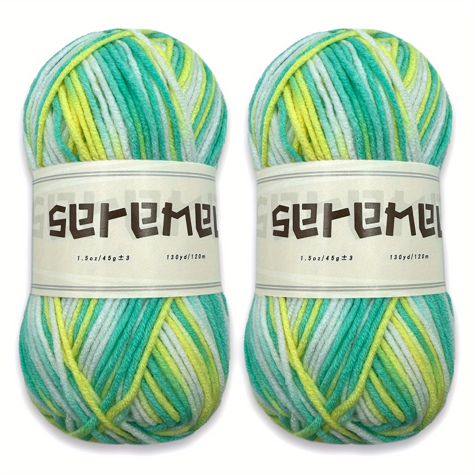 2pcs Yarn Ball 90g 260 Yds 5ply Acrylic Wool Crocheting Knitting