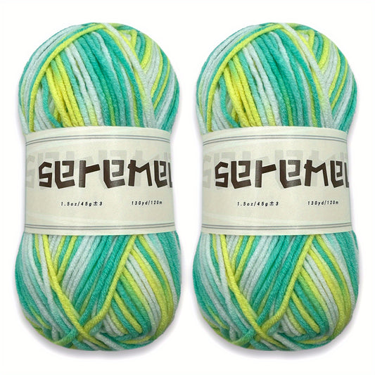 2pcs Yarn Ball 90g 260 Yds 5ply Acrylic Wool Crocheting Knitting