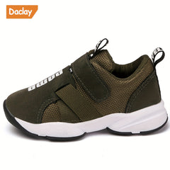 Daclay Girl's Breathable Sneakers Hook & Loop Fastener Non Slip Casual Shoes
