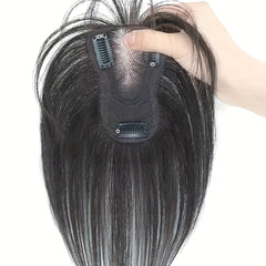 Human Hair Topper Middle Parting Clip In Hair Piece
