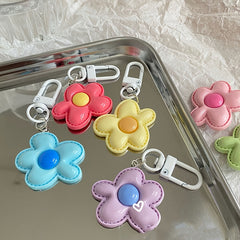 Flower Pendant Keychain Key Ring Bag Purse Charm Decoration