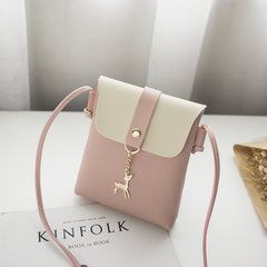 Girls Mini Shoulder Bag with Deer Charm Phone Bag