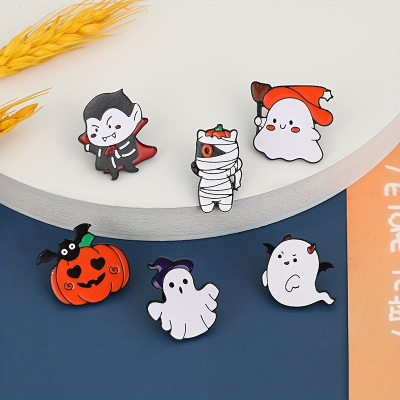 Halloween Ghost & Pumpkin Pattern Alloy Brooch Fashion Jewelry Accessory