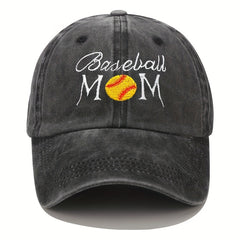 Washed Distressed Softball Mom Trucker Hat Embroidery Baseball Cap