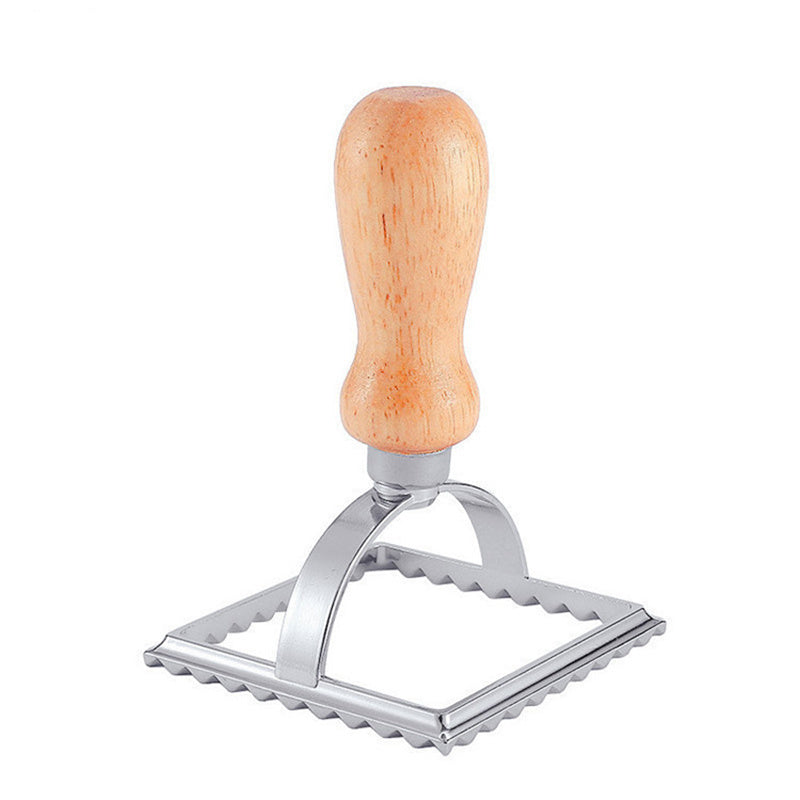 Long Handle Pasta Wheel Durable Zinc Alloy Ravioli for Kitchen and Home