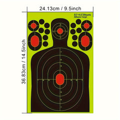 10pcs Fluorescent Reactive Splatter Targets 24 X 36