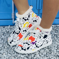Women's Winter Warm Casual Colorful Pattern Boots Comfortable Non slip