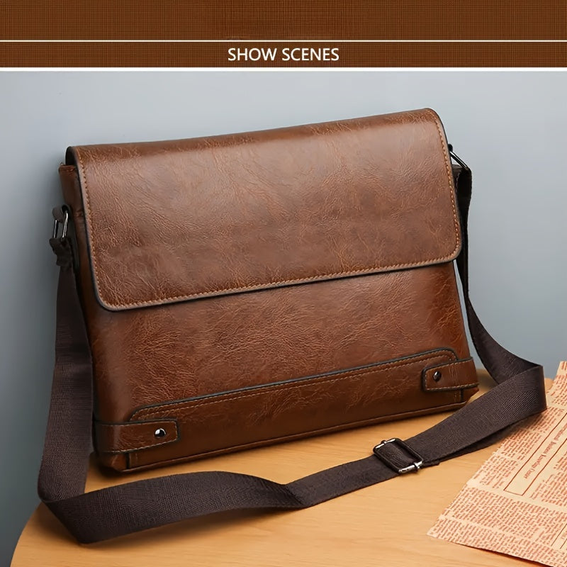 Men's Single Shoulder Bag Business Crossbody A4 Paper Travel Bag