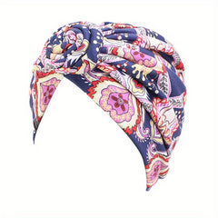 Boho Print Turban Cap Twist Knot Head Wrap Chemo Cap Bandana Ramadan