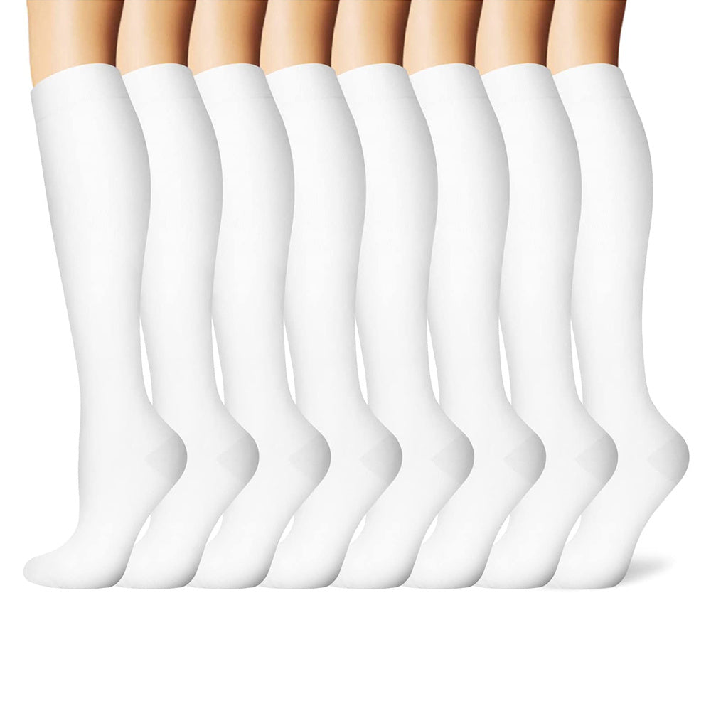 Breathable Compression Athletic Socks - 8 Pairs