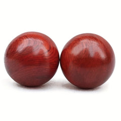 2pcs Hand Exercise Therapy Balls Natural RoseWood