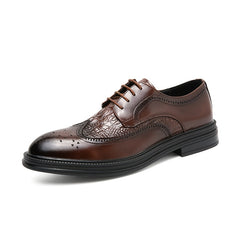 Men's Brogue Wingtip Derby Shoes Lace up Front Dress Shoes