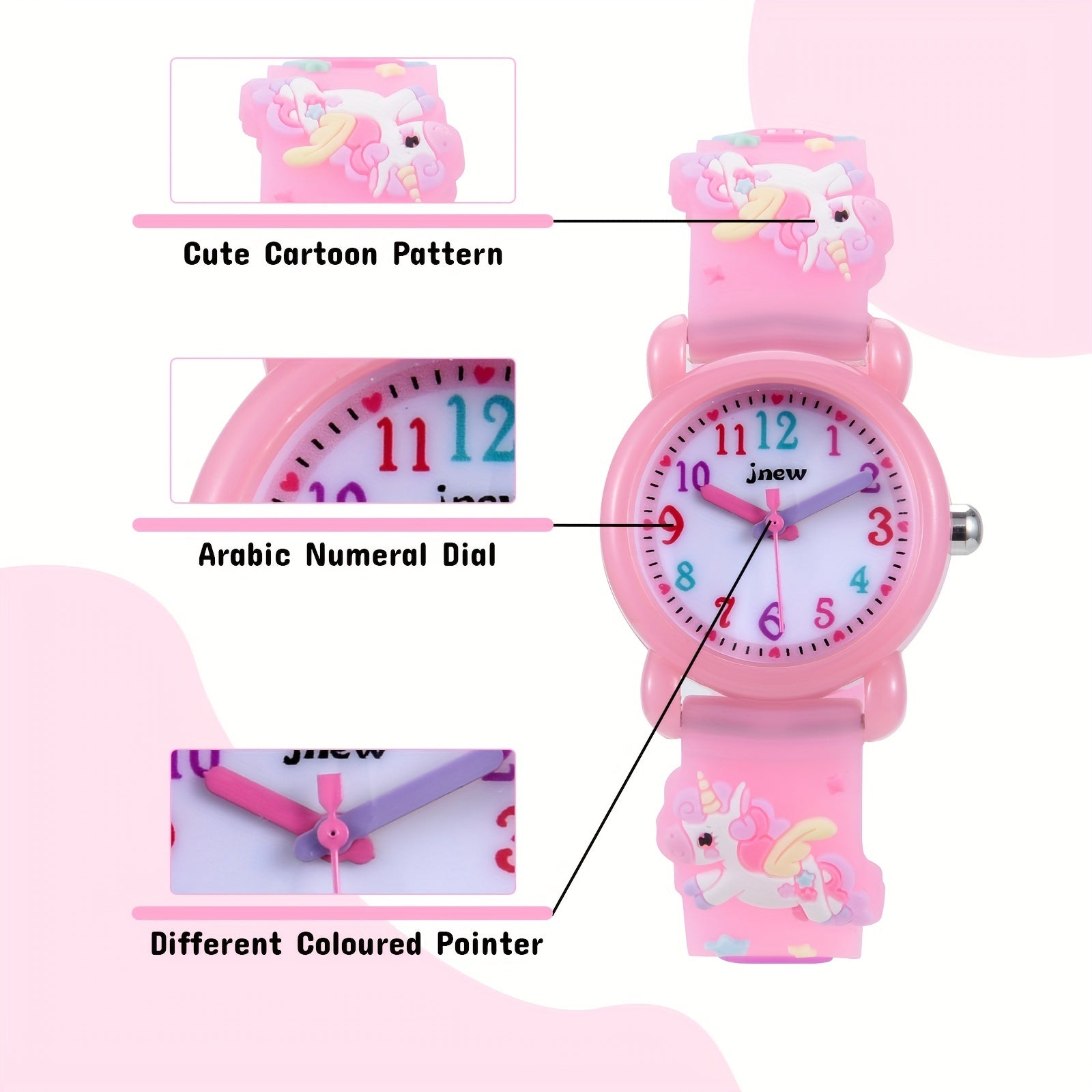 Cartoon Unicorn Silicone Watch for Girls