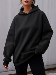 Women's Solid Hooded Sweatshirt