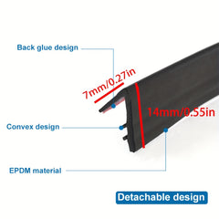 Car Window Seal Strip Auto Rubber Side Window Filler V Shape Sealing Strips