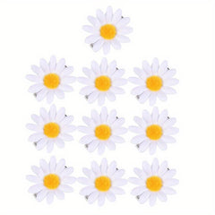 10pcs Baby Girls Daisy Hair Clips Princess Decorative Accessories
