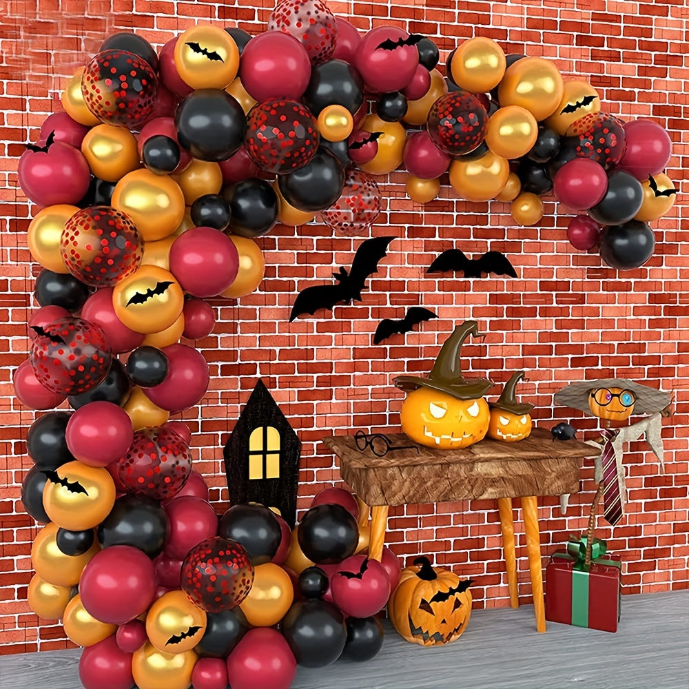 200pcs Golden Red Confetti Latex Balloons Halloween Party Decorations