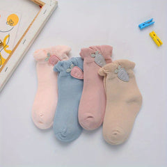Girls Cartoon Animal Ankle Socks for Toddlers