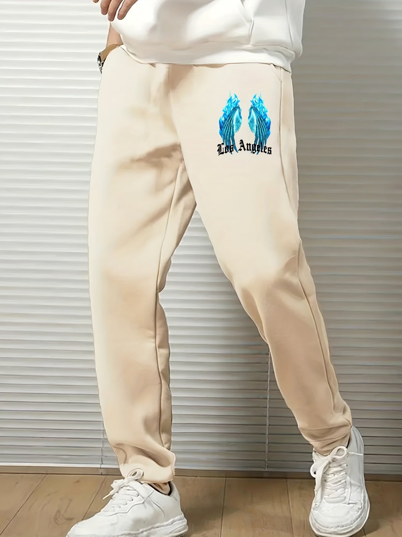 Men's Burning Wings Print Drawstring Sweatpants