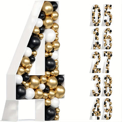 3D Board Number Shape Balloon Box Decoration