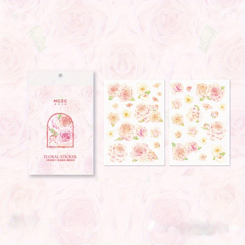 Flower Petal Stickers for DIY Decorations - 2 Sheets