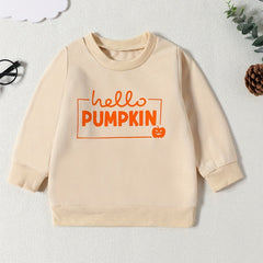 Baby Girl's Alphabet & Pumpkin Print Sweatshirt
