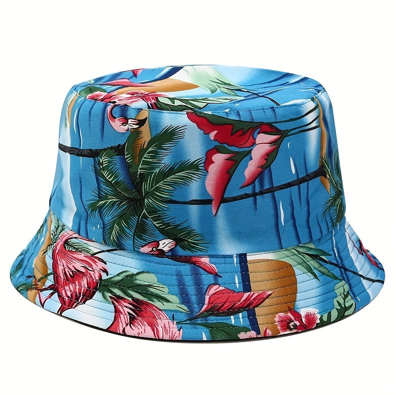 Flower Print Reversible Bucket Hat for Women