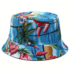Flower Print Reversible Bucket Hat for Women