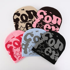 Y2K Hip Hop Beanie Unisex Knit Cap Warm Winter Ski Hat