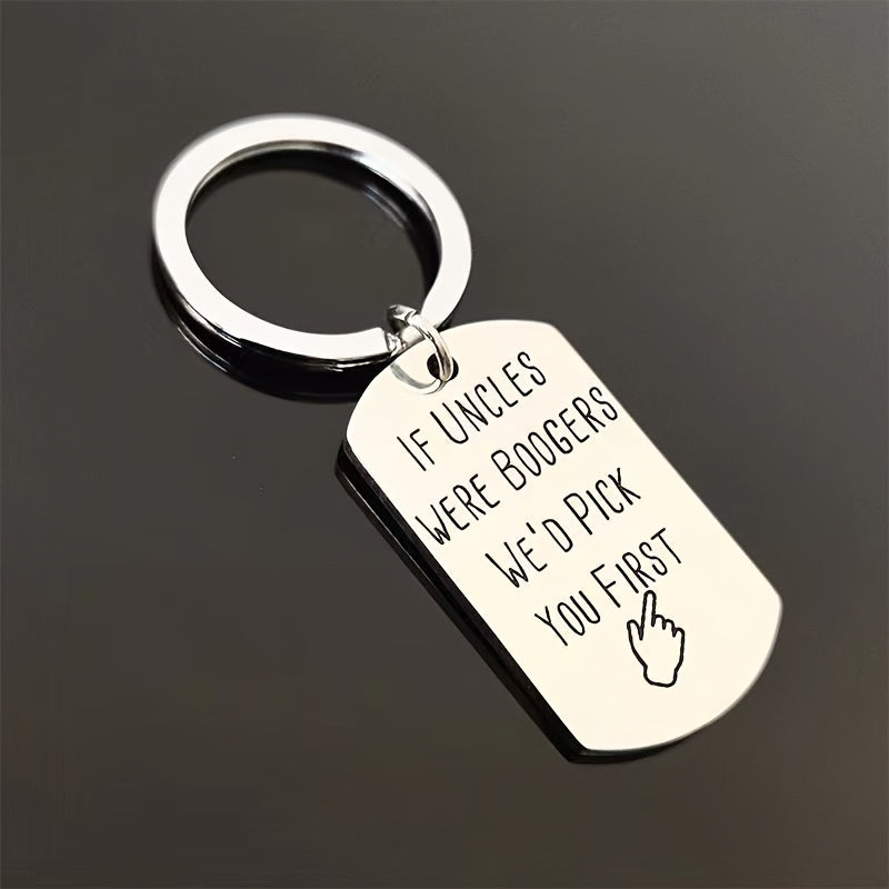 1pc Stainless Steel Keychain Keyring Gift for Fathers