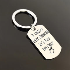 1pc Stainless Steel Keychain Keyring Gift for Fathers
