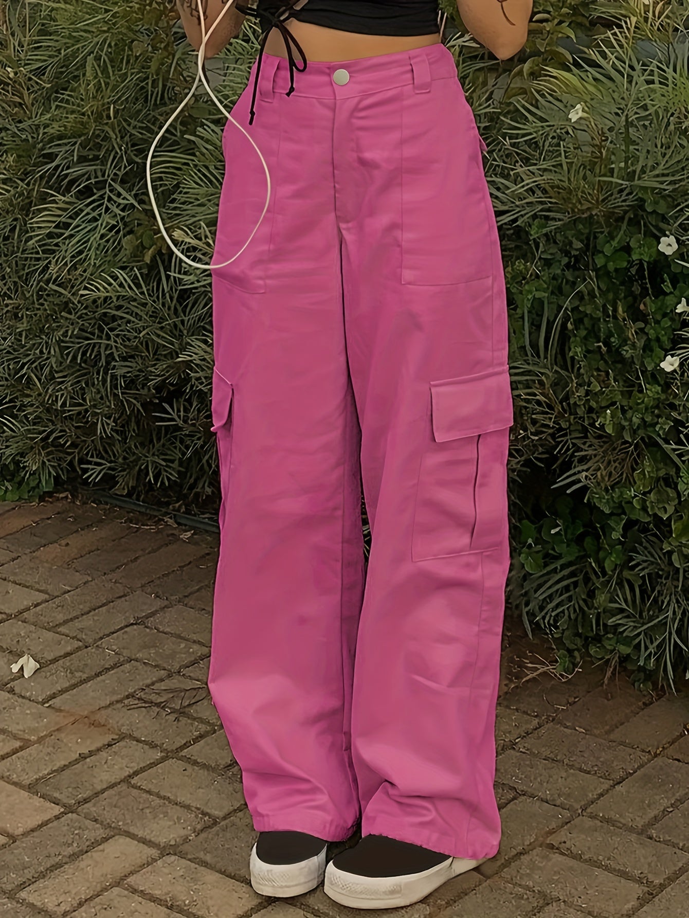Y2K Women's Cargo Pants High Waist Straight Jeans Athleisure